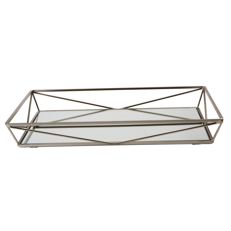 Edens Metal Tray, 2.09" H x 15.75" W x 11.02" D, Satin