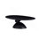 Table basse elliptique en fibre de verre en forme de pierre de 47,27 pouces avec base sculpturale pour salon, appartements