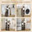 5-Tier Narrow Bathroom Storage Cabinet with Drawers Tissue Box Wheels for Kitchen