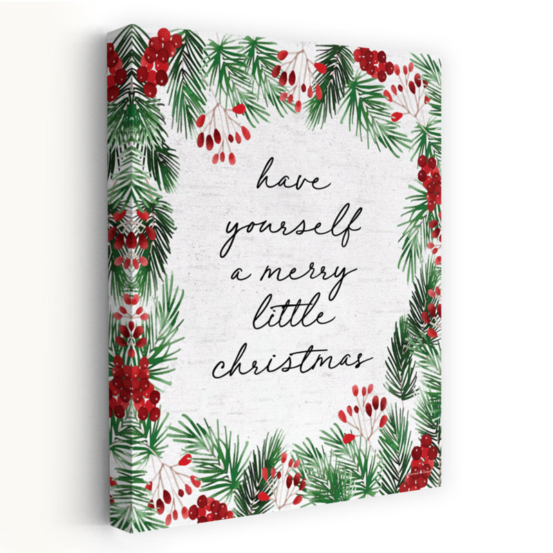 Art contemporain pin «Merry Little Christmas», H 24 po x l 16 po