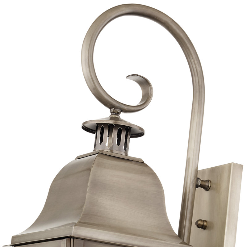 Arnfred Solid Brass Wall Light, 24.75" H x 8.25" W x 11.5" D, Vintage Pewter