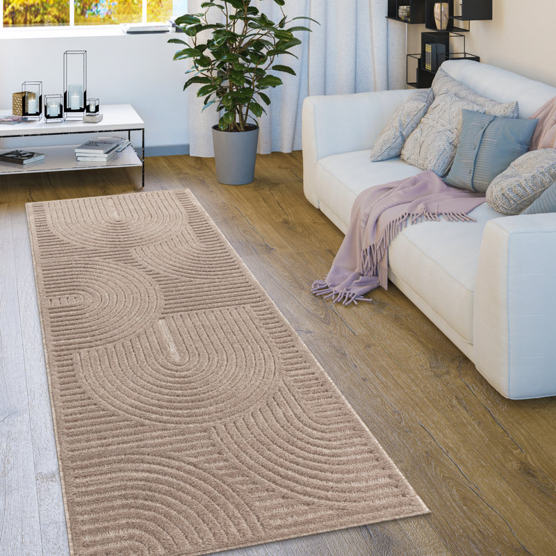 Livorno Machine Woven Beige/Blue/Brown/Grey/Light Grey/Teal Rug, Runner 80cm x 250cm, Beige