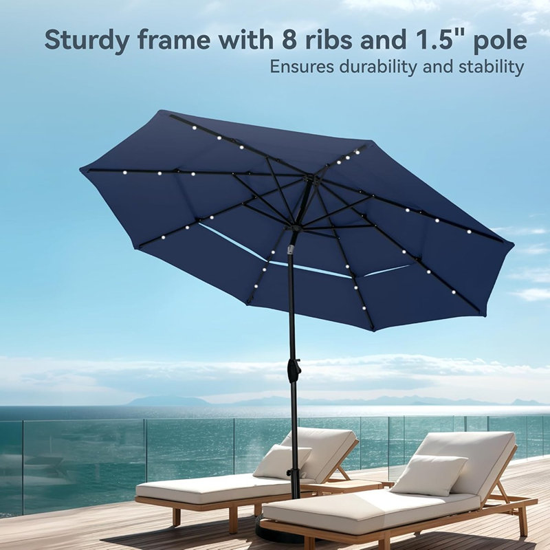 Parasol de patio avec lumière