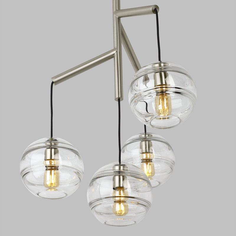 Sedona 4 - Light Pendant, Clear, Aged Brass, Yes