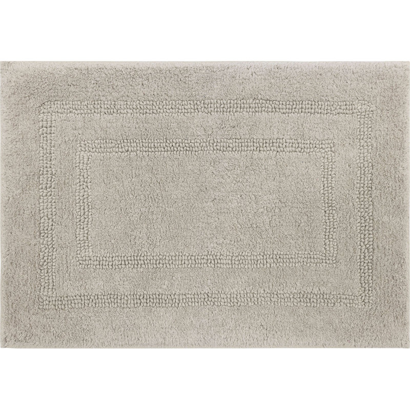 Tapis de bain lavable à la machine Kail, L 21 po x L 34 po, Argent argent