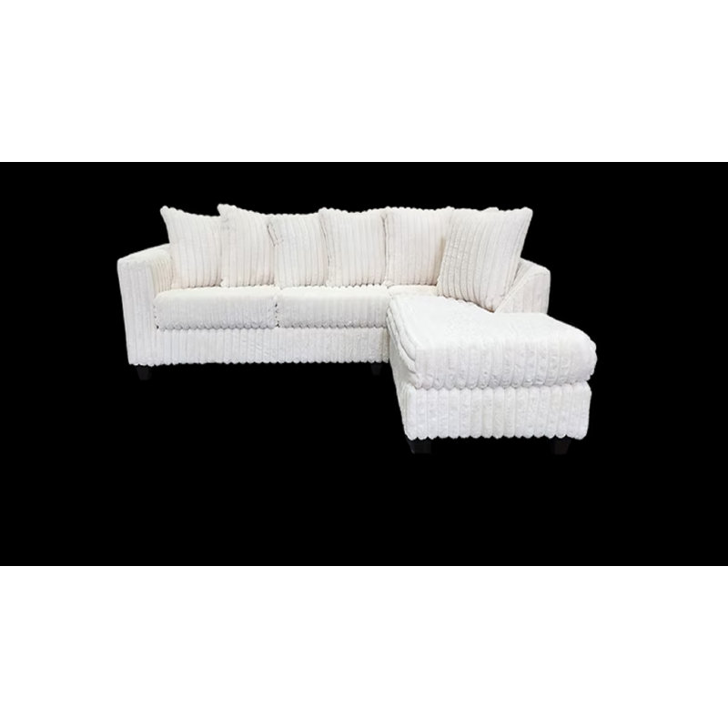 Canapé modulaire Kendal, Velours ivoire