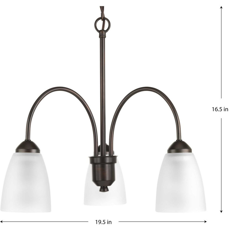 Carilynn 3 - Light Dimmable Classic / Traditional Chandelier, Antique Bronze