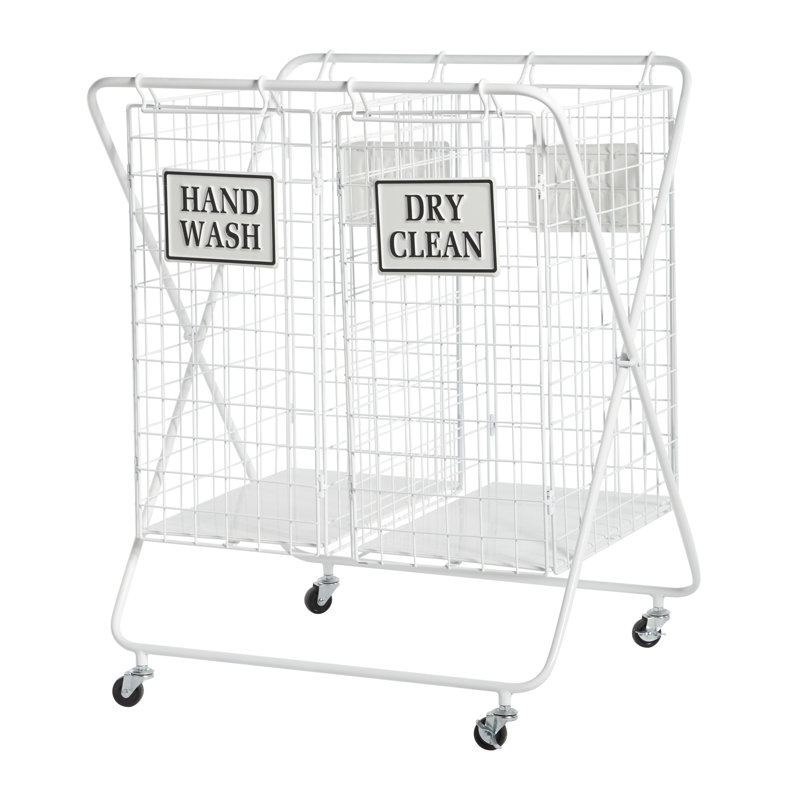 Moulton Metal Laundry Cart with Wheels