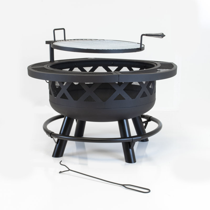 Round Steel Wood Burning Smokeless Fire Pit