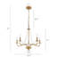 Lustre classique / traditionnel à 5 lumières à intensité variable Haylin