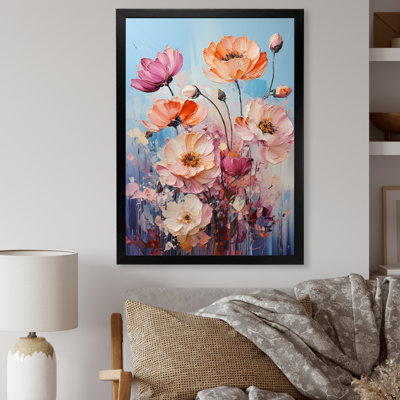 Beige et roses roses Burgeon II sur toile