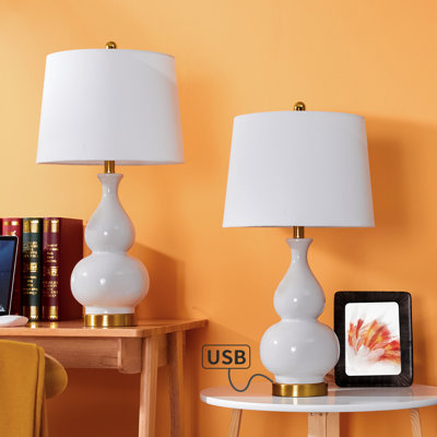 Conyers 26.5" Table Lamp Set with USB