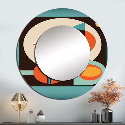 Vintage Mid-Century Graphics II - Modern Midcentury Round Mirror Wall Decor