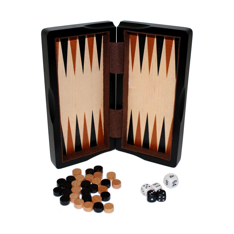 Ensemble de jeu magnétique en bois foncé