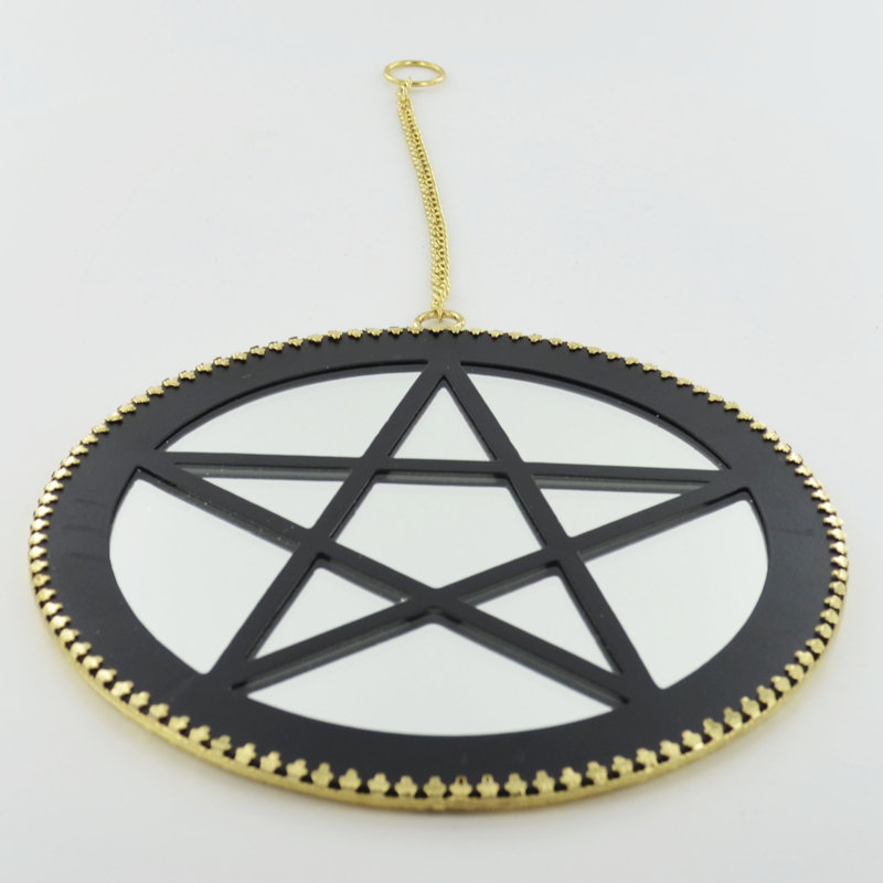 Delancey Metal Flat Mirror, Pentagram