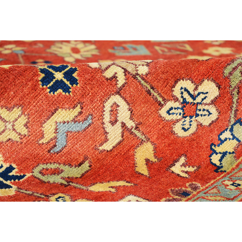 Oriental Area Rug in Rust/Beige/Brown, Rectangle 6' x 9'