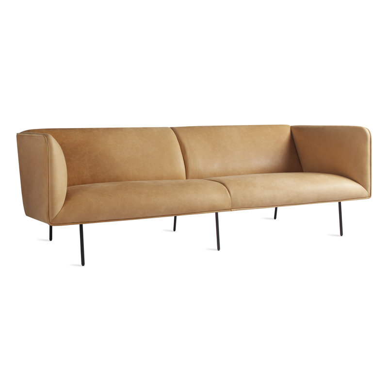 Dandy Sofa, Camel Genuine Leather, 32" H x 86" W x 37" D