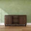 Meuble télé / buffet moderne 2 portes avec tablette centrale (59 x 16 x 30 po), noyer-1713719160-1713719111