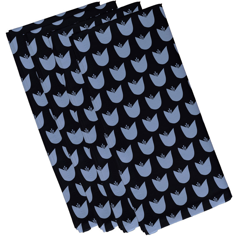 Serviette Antiope, L 18 po x L 18 po, Bleu marine / bleu