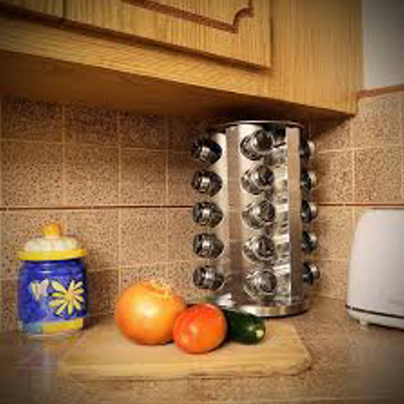 Freestanding Spice Jar & Rack Set