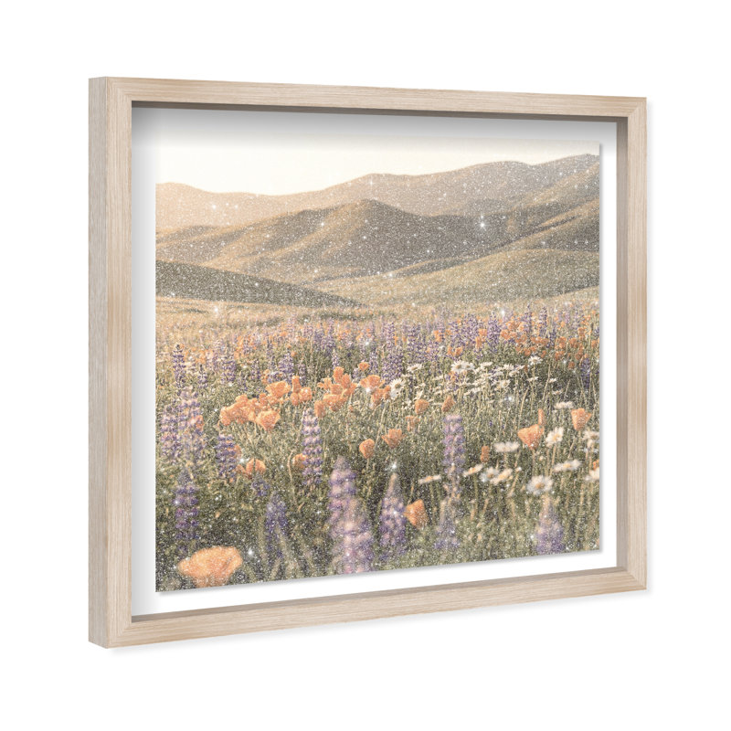 Lavender Hill Print by Oliver Gal, 25.5" H x 25.5" W, Natural Oak Shadowbox