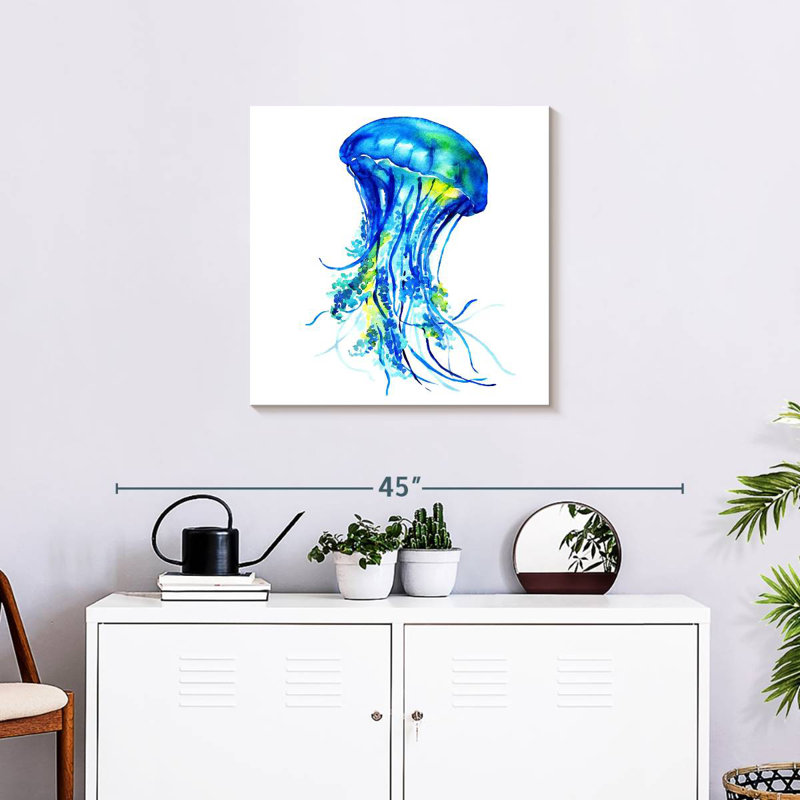 Méduse bleue, H 24 po x l 24 po