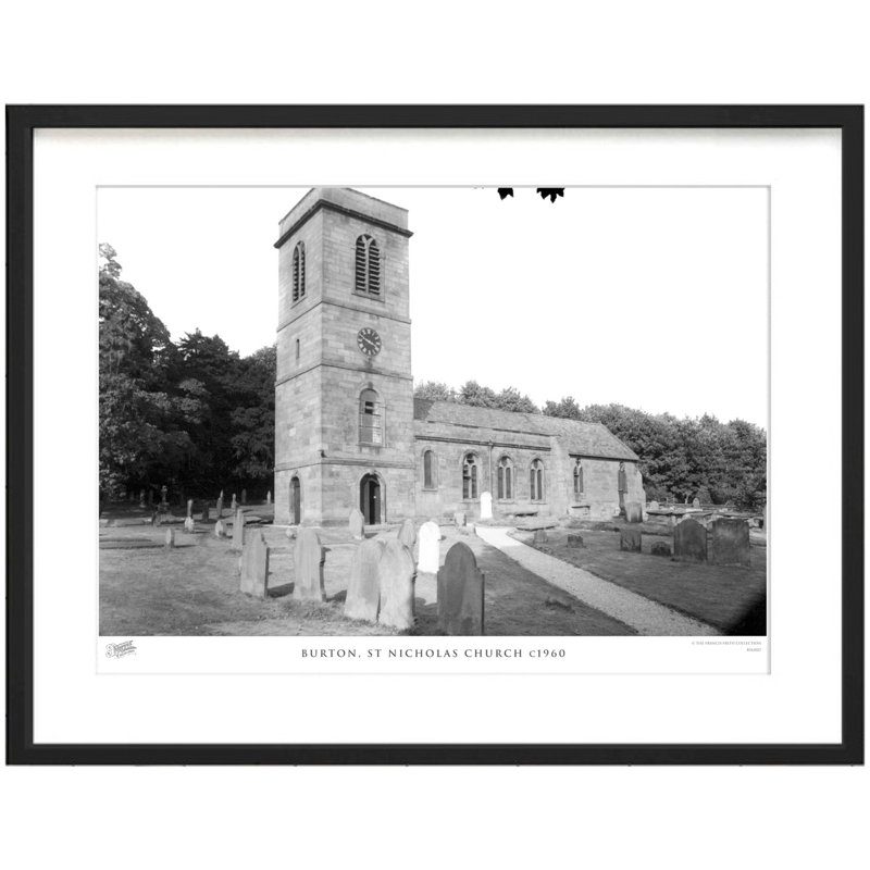 Burton, St Nicholas Church C1960 1 Piece Single Picture Frame Wall Art, 40cm H x 50cm W x 2.3cm D