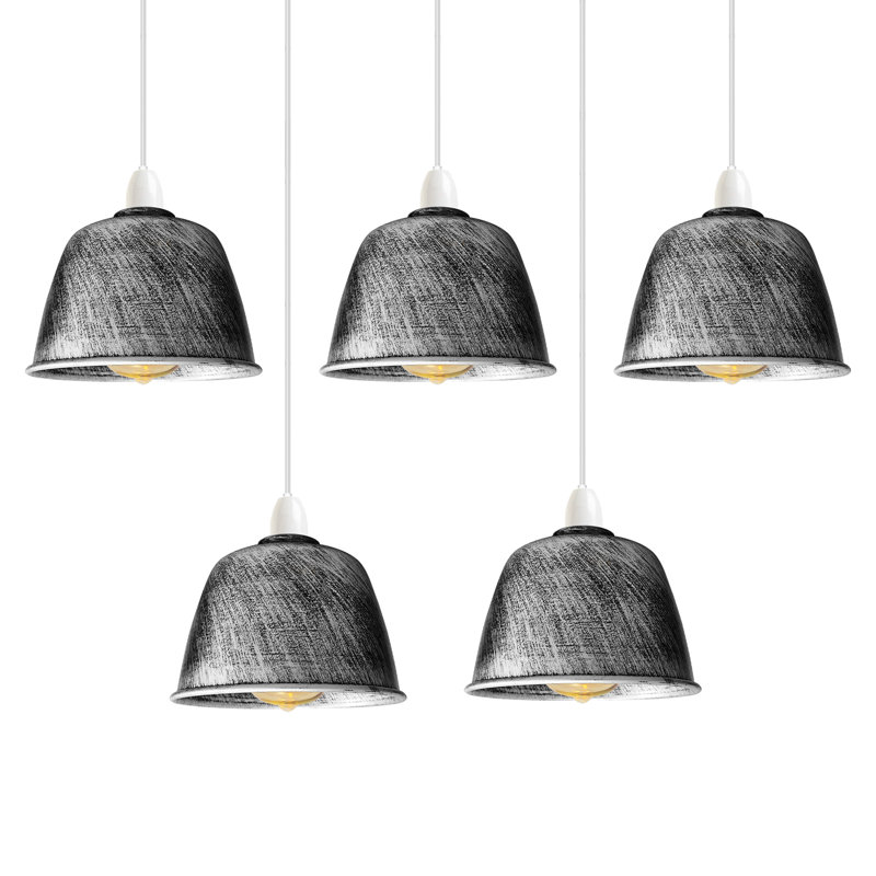 13.5 cm H Drum Lamp Shade ( Screw On ), Brushed Silver