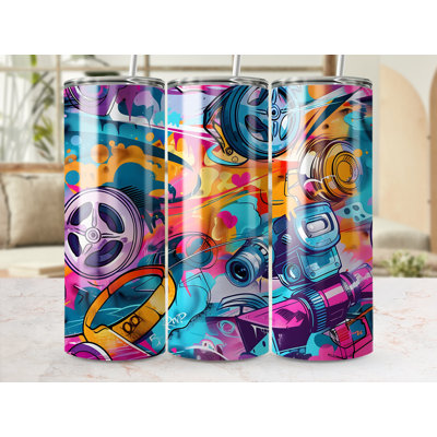 Choose Handmade Tumblers 591ml Vacuum Insulated Stainless Steel (18/8) Travel Tumbler with Straw