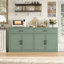 Buffet de 63 po avec rangement, buffet moderne avec tiroirs, grand buffet en bois pour la cuisine et le salon