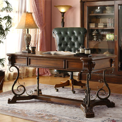 Classical style desk and chair set