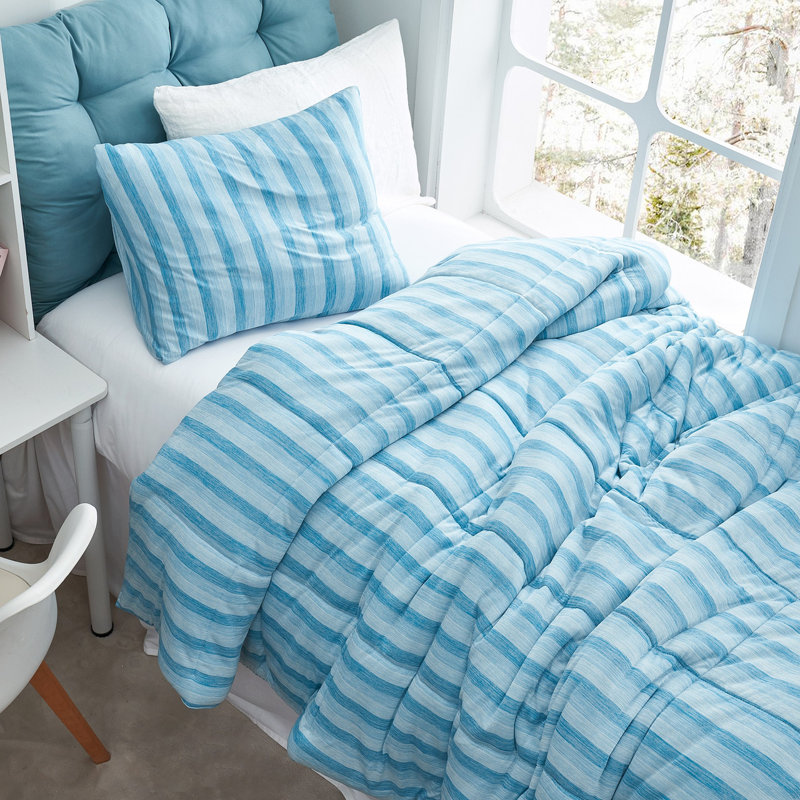 Ensemble d'édredon à rayures Coma, Édredon simple TG + 1 taie décorative standard