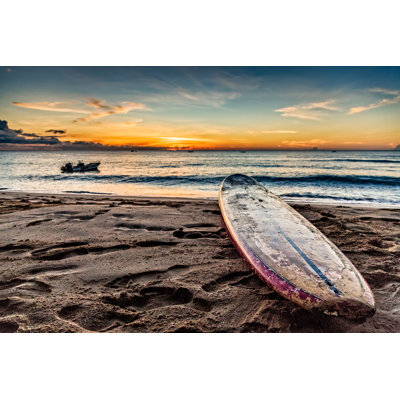 " Sunset By The Surf Board " by Peterbphotos