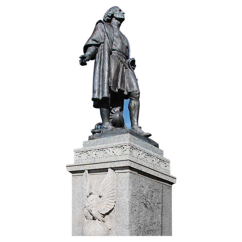 Statue de Christ-Colomb en carton debout