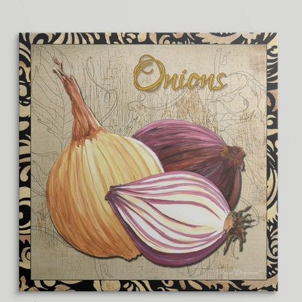 «Wicham Legumes Onions» par Megan Duncanson, impression, H 35 po x l 35 po x P 1,5 po, Toile
