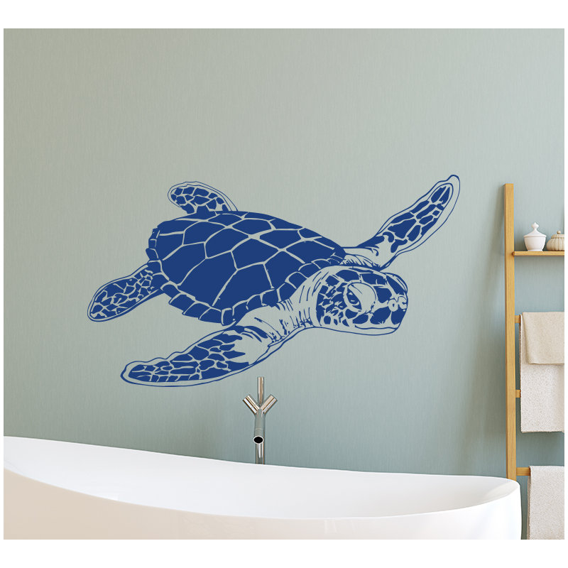 Décalcomanie murale tortue de mer, Bleu