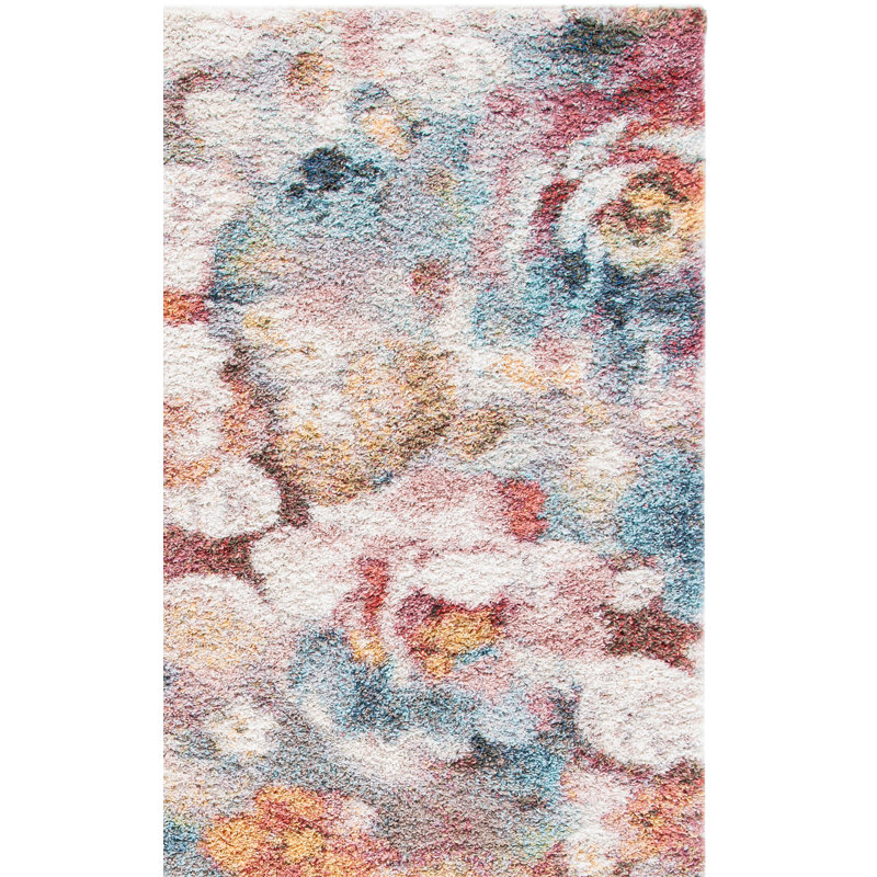 Sudheer Performance Floral Rug, Rectangle 6'7" x 9'
