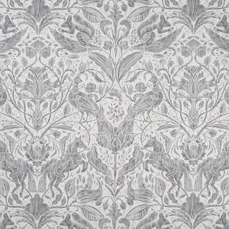 Country Garden Forest Trail Fabric, Smoke