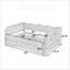 Canapé-lit convertible polyvalent 3-en-1 avec couchette coulissante et poches de rangement latérales Gingham, idéal pour les petits espaces-129675527-129675531