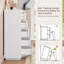 Commode 5 tiroirs, commode, armoire de rangement moderne avec tablette ouverte-379673576