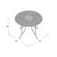 Algrid Round Metal Outdoor Dining Table With Umbrella Hole , in. W in. D-102985490
