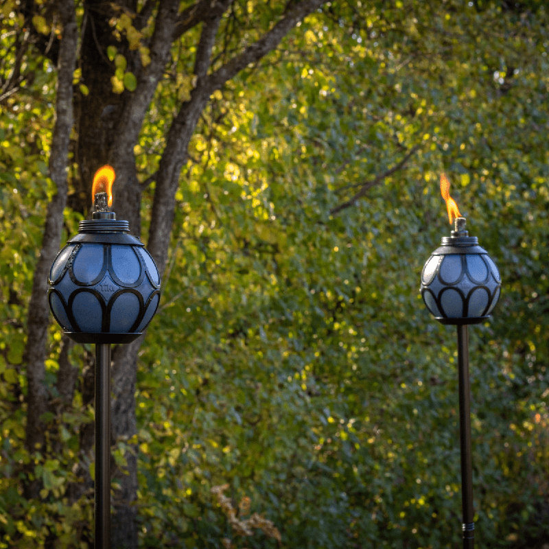 TIKI® Brand Easy Install 64 Inch TIKI Torch Metal Globe