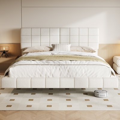 Lit plateforme tapissier Michaelin Boucle