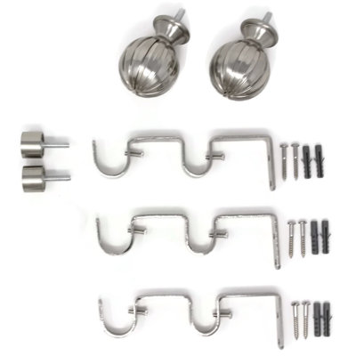 Cotta Steel Adjustable Double Curtain Rod