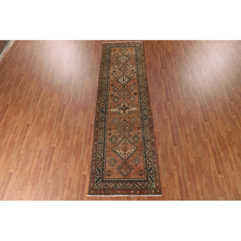 Tapis de couloir géométrique rétro 4 x 13