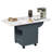 Wood Folding Dining Table with Wheels and Storage Rack