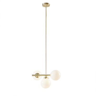 Élégant lustre en fer 3 lumières de style moderne pour la salle à manger et le salon