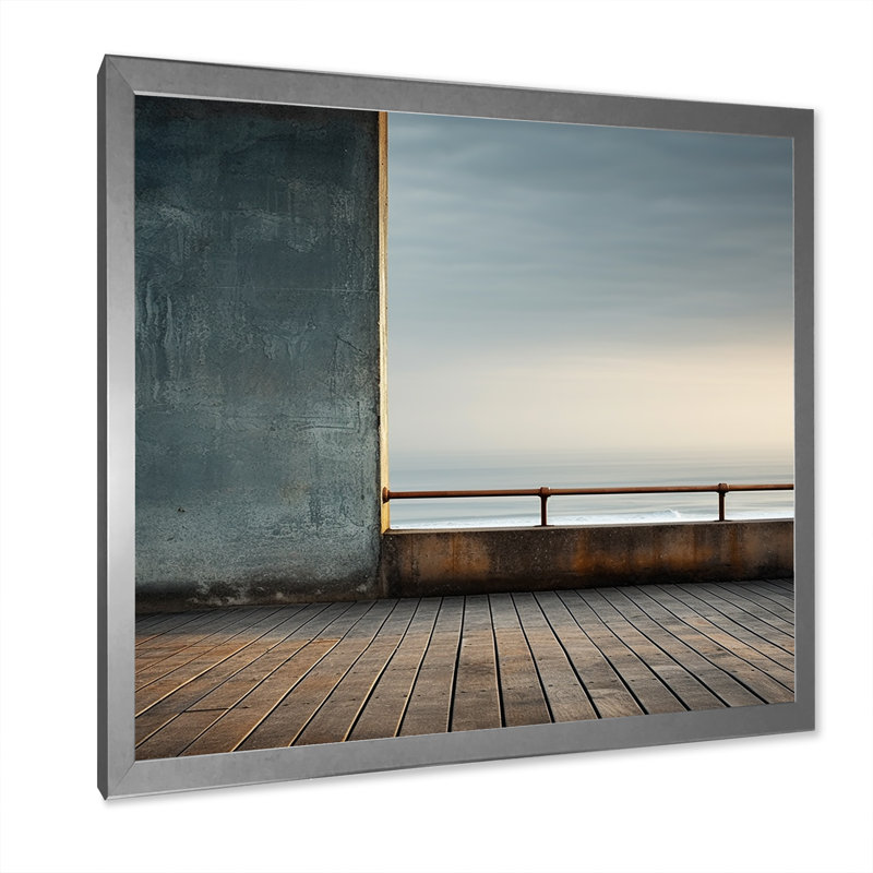 «Horizon I», impression sur toile, Encadrement doré, H 36 po x l 36 po