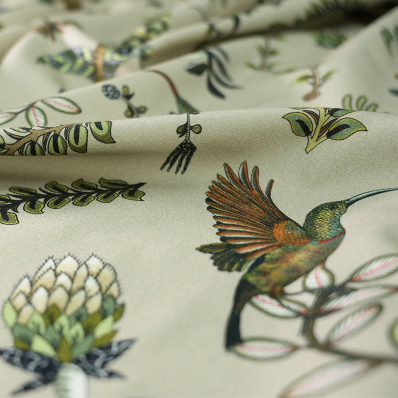 Protea Garden Linen Fabric, Stone
