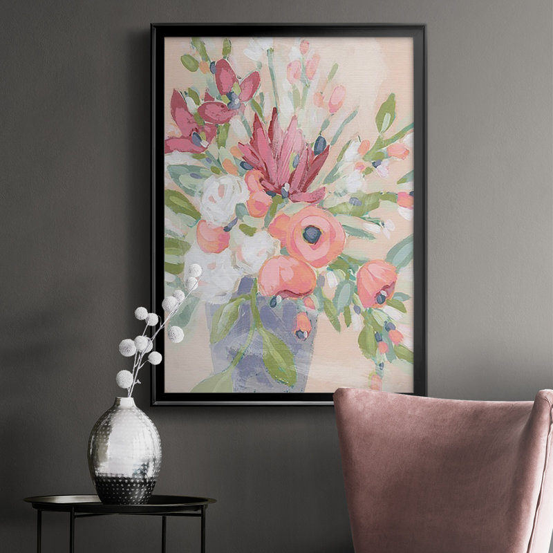 Peinture Blush Array II - peinture à cadre unique, H 42,5 po x l 30,5 po x P 1 po, Noir